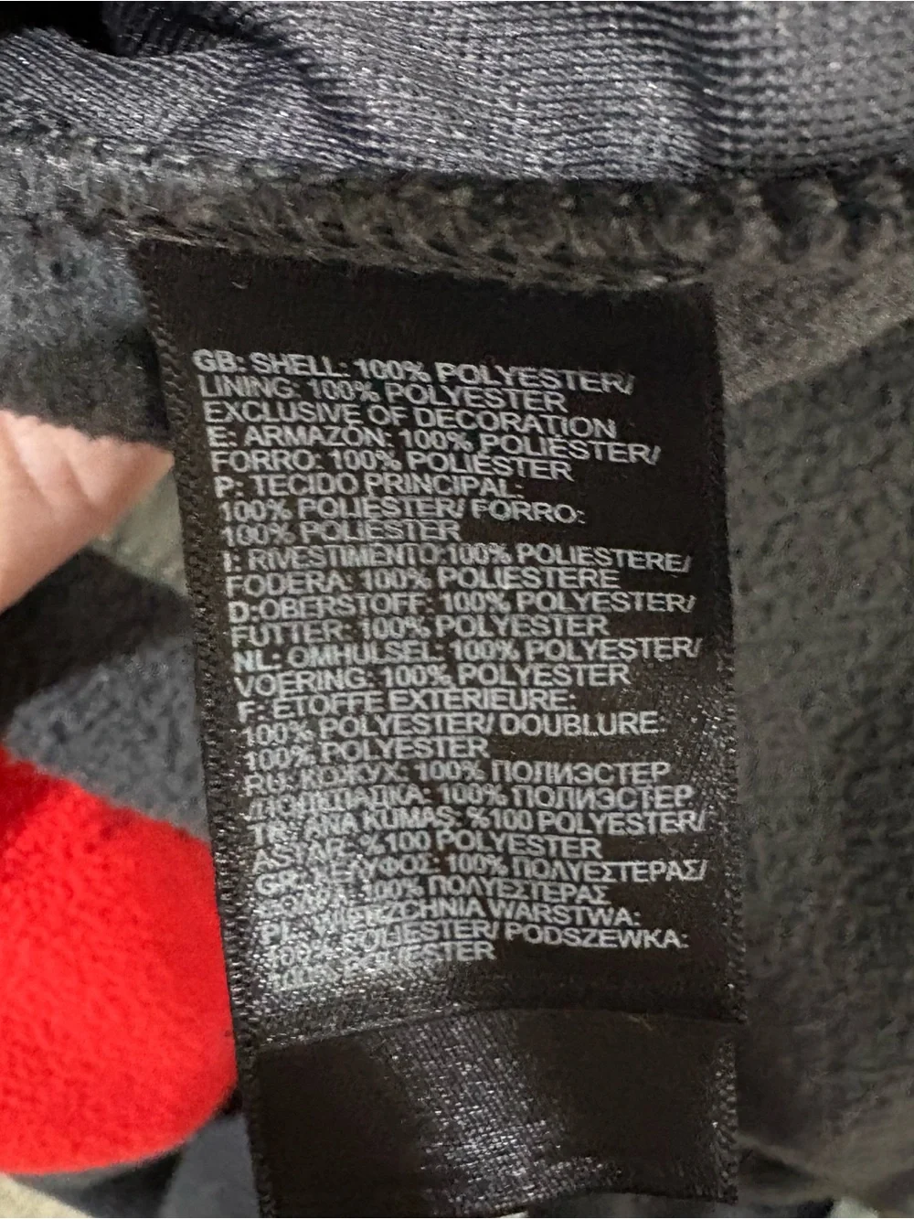 The North Face Men's Red and Gray Zip-Up Fleece Pullover